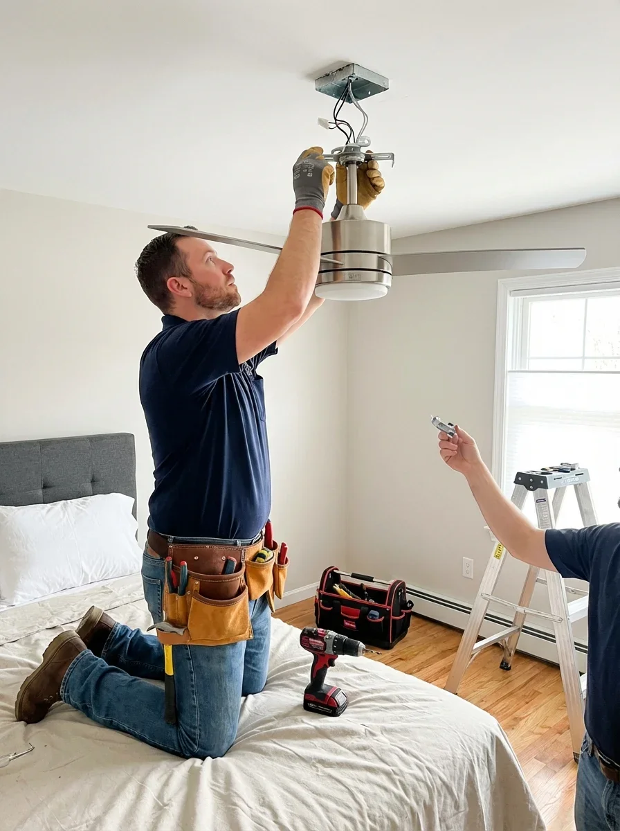 What Does Professional Ceiling Fan Installation Include? — ceiling fan installation cost
