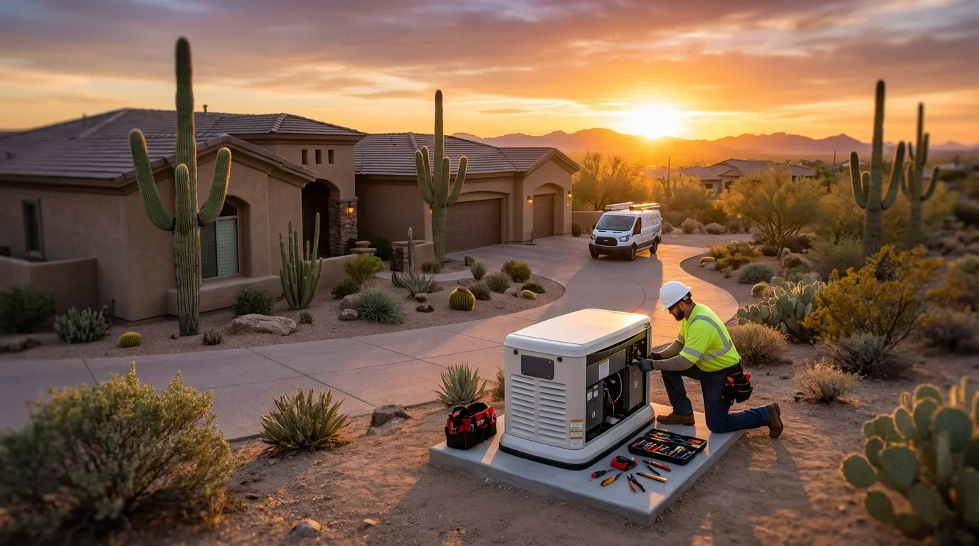 Expertly installed whole house generator ensuring power and peace of mind
