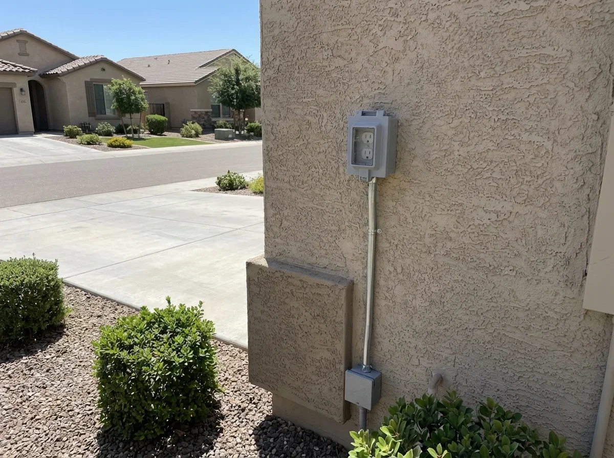 Reliable outdoor power: professionally installed exterior outlet for all your needs